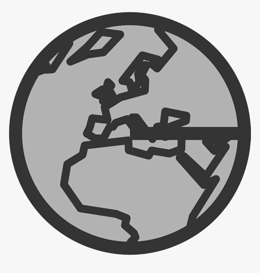 Grayscale Earth Svg Clip Arts - Globe Clip Art, HD Png Download