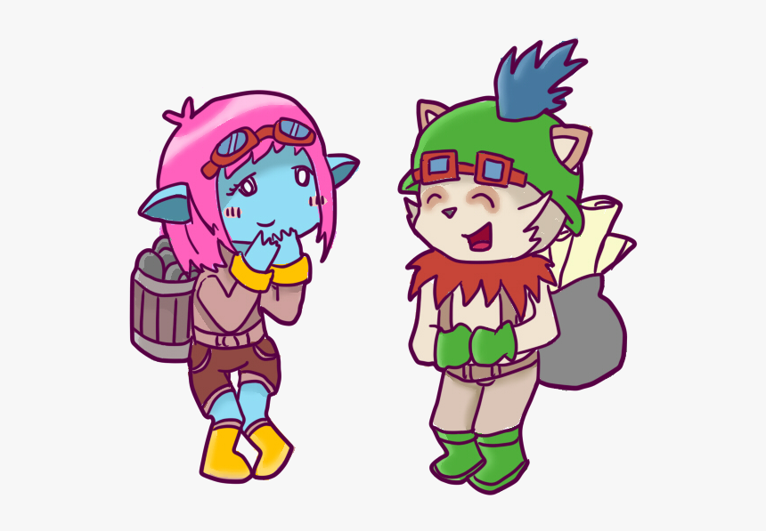Tristana And Teemo By ~prochyprochy - Lol Teemo Tristana Love, HD Png Download