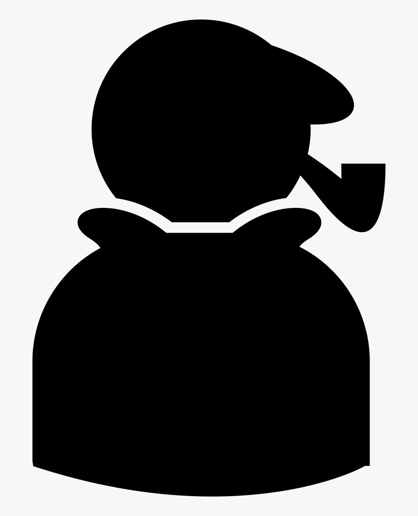 Sherlock Holmes Silhouette With Cigar Pipe - Tobacco Pipe, HD Png Download