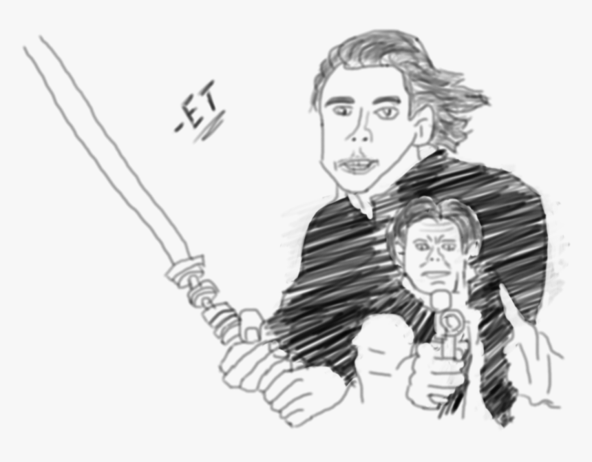 Star Wars Return Of The Jedi Sketch - Star Wars Jedi Drawing, HD Png Download