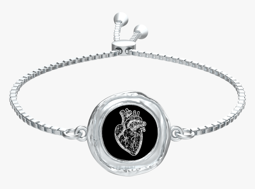 Anatomical Heart Slider Coin Bracelet 
 Data Zoom //cdn - Bracelet, HD Png Download