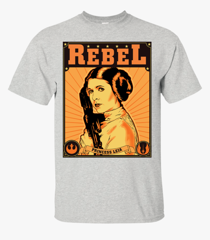G200 Gildan Ultra Cotton T-shirt - Princess Leia Rebel Sticker, HD Png Download