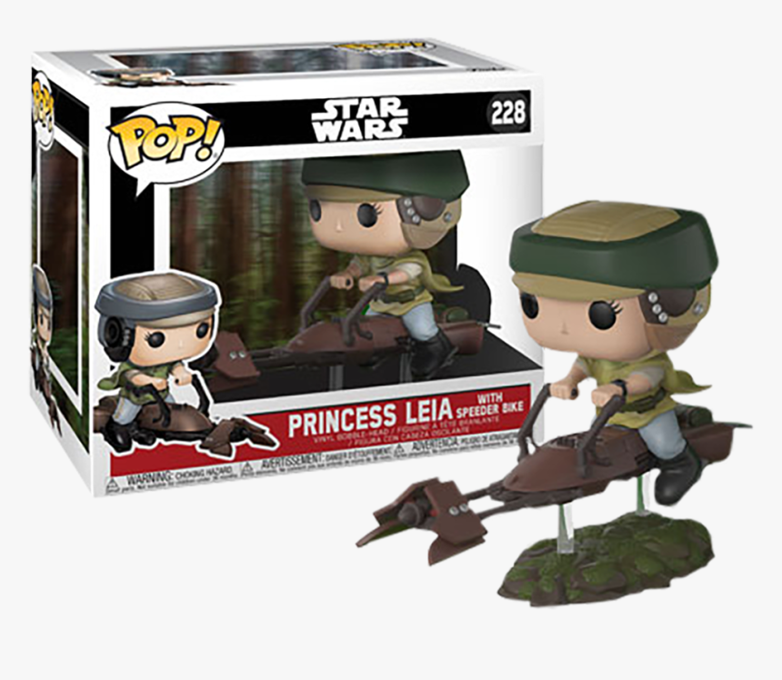 תמונה של Star Wars Princess Leia On Speeder Bike Dlx - Leia Speeder Bike Funko, HD Png Download