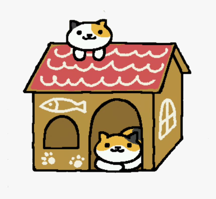 Transparent Callie And Sunny In A Cardboard House - Neko Atsume Fortune Cat, HD Png Download