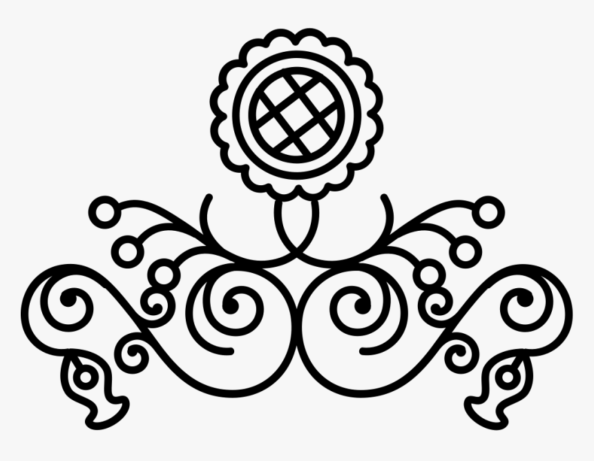 Flower Design With Multiple Vines - Floral Pattern Png Icon, Transparent Png