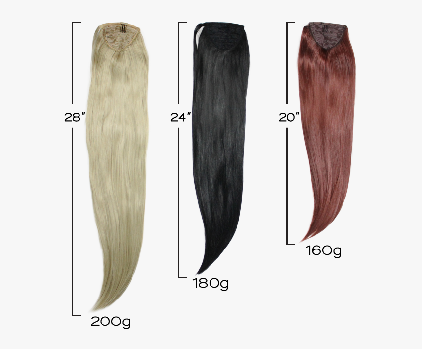 Transparent Wrap Clipart - Bellami 24 Inch Ponytail, HD Png Download