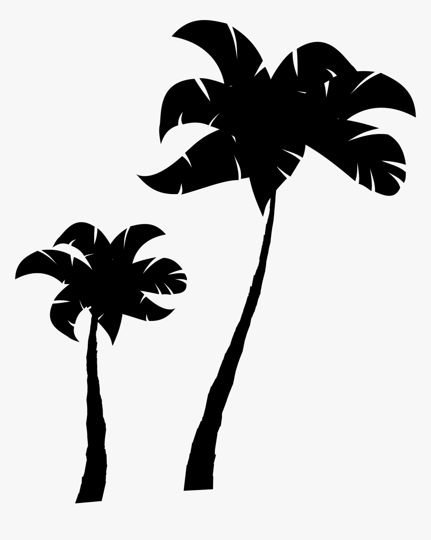 Palm Trees Clip Art Sticker Portable Network Graphics - Silhouette, HD Png Download