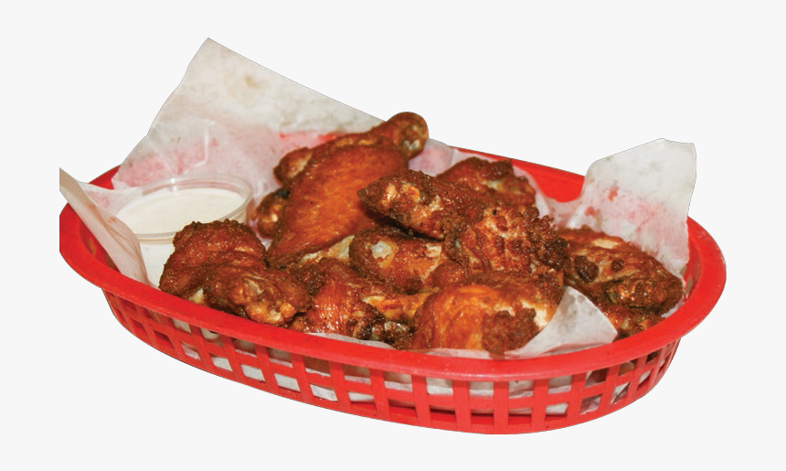 A Serving Of Boneless Buffalo Wings With A Side Of - Barbecue Chicken, HD Png Download