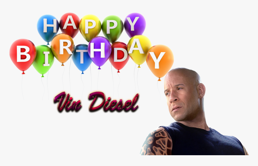 Vin Diesel Free Png - Balloon, Transparent Png