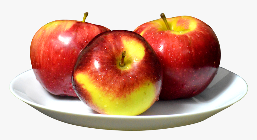 Apples On Plate Cartoon, HD Png Download