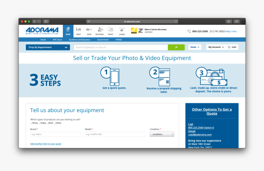 Sell Or Trade Camera Gear On Adorama - Adorama, HD Png Download