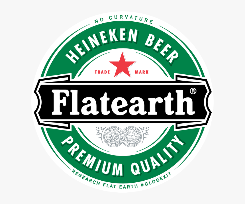 Transparent Flat Earth Png - Rotulo Da Cerveja Heineken, Png Download