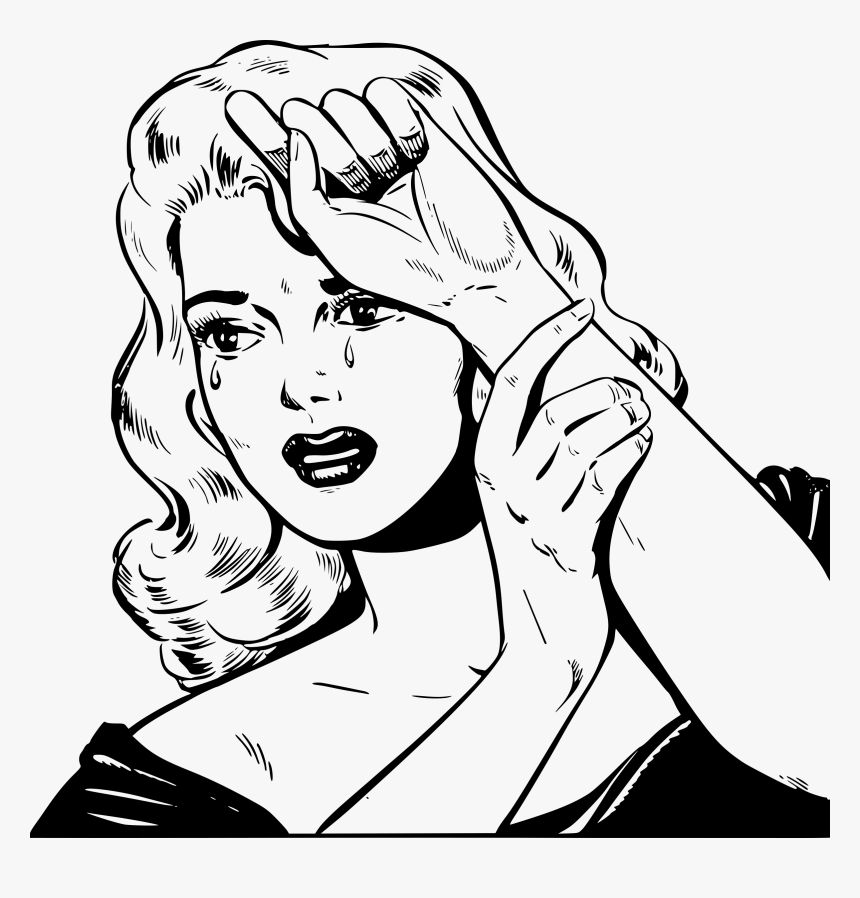 Crying Woman Clip Arts - Women Crying Clip Art, HD Png Download