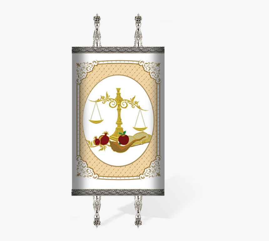 Holiday Symbols In Border Torah Mantel - High Holiday Torah Mantle, HD Png Download