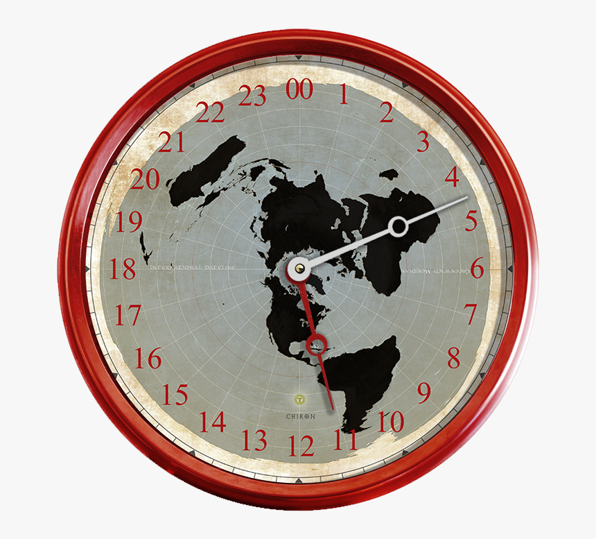 24 Hour Clock Map Flat Earth 24 Hour Clock, Hd Png Download , Transparent Png Image - Pngitem