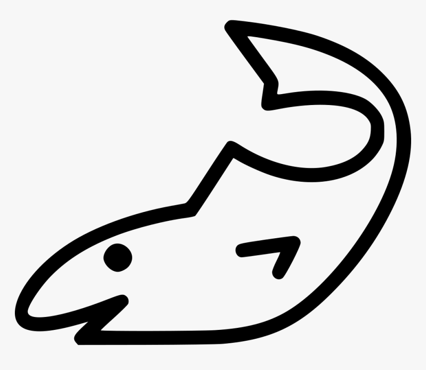 Fish Shark Animal Sea Water Ocean - Line Art, HD Png Download