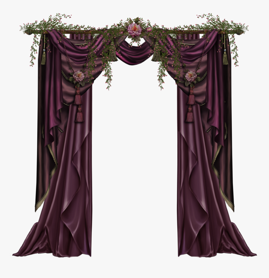 Transparent Red Curtain Png - Gothic Curtain Png, Png Download