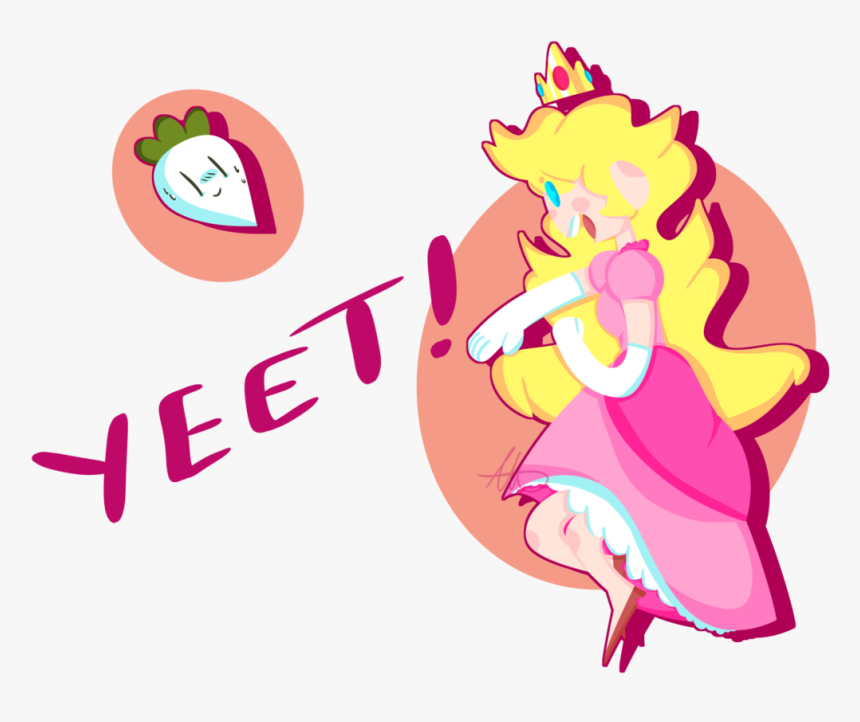 Peach Just Fucking Yeets Her Turnip In Smash - Cartoon, HD Png Download