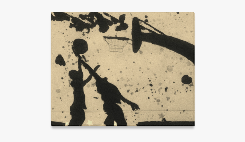 Spring Basketball Silhouette Fun Canvas Print 20 X16 - Shadow, HD Png Download