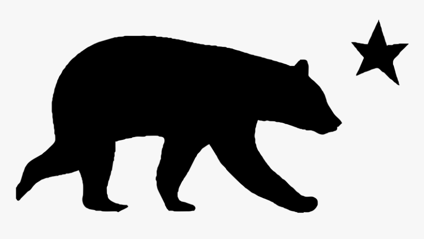 Panda Silhouette Png - Bear And A Star, Transparent Png
