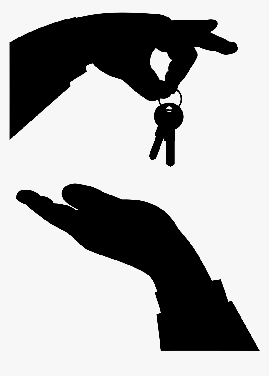 Hands Dangling Keys Silhouette - Keys Dangling, HD Png Download
