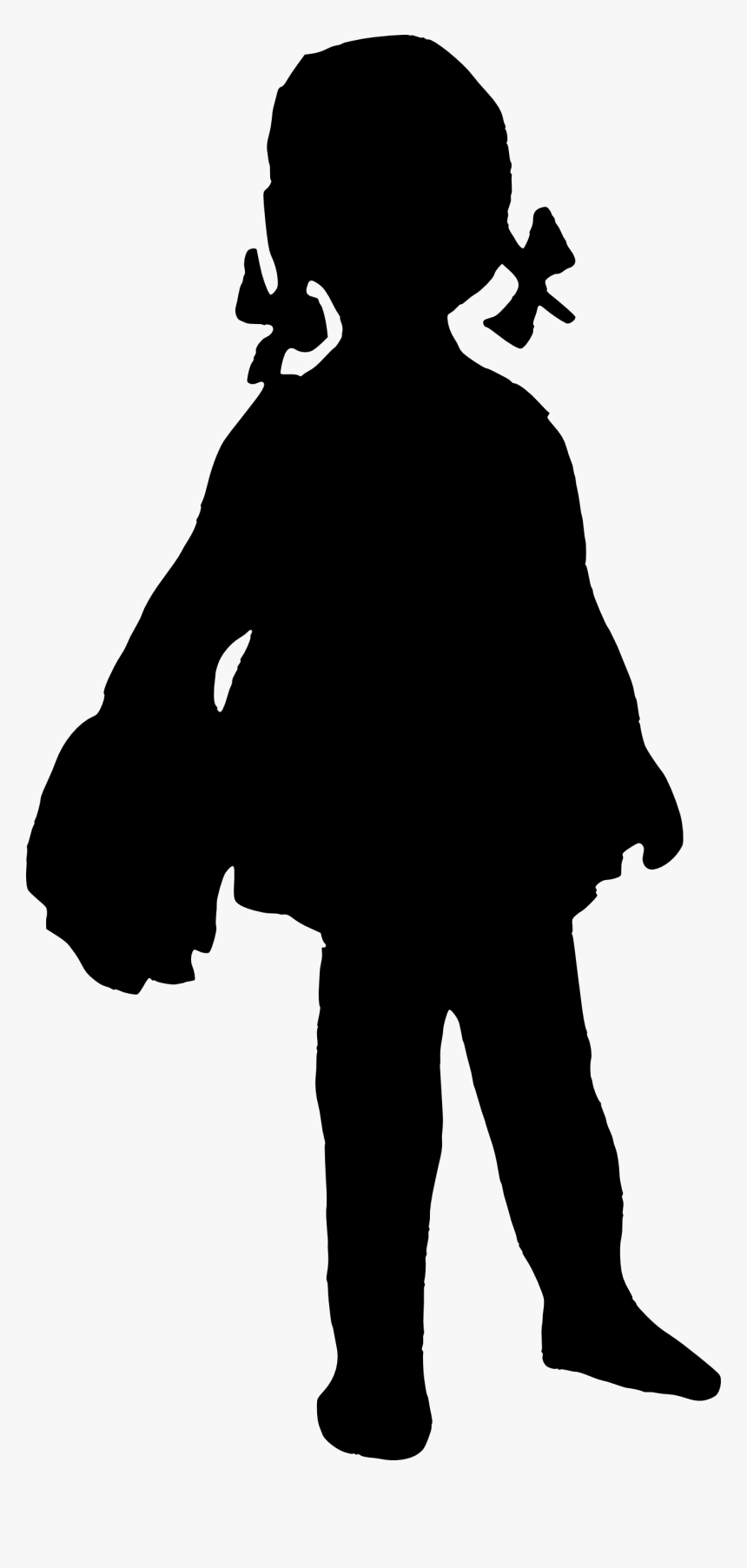 Girl-silhouette - Transparent Background Transparent Little Girl Silhouette, HD Png Download