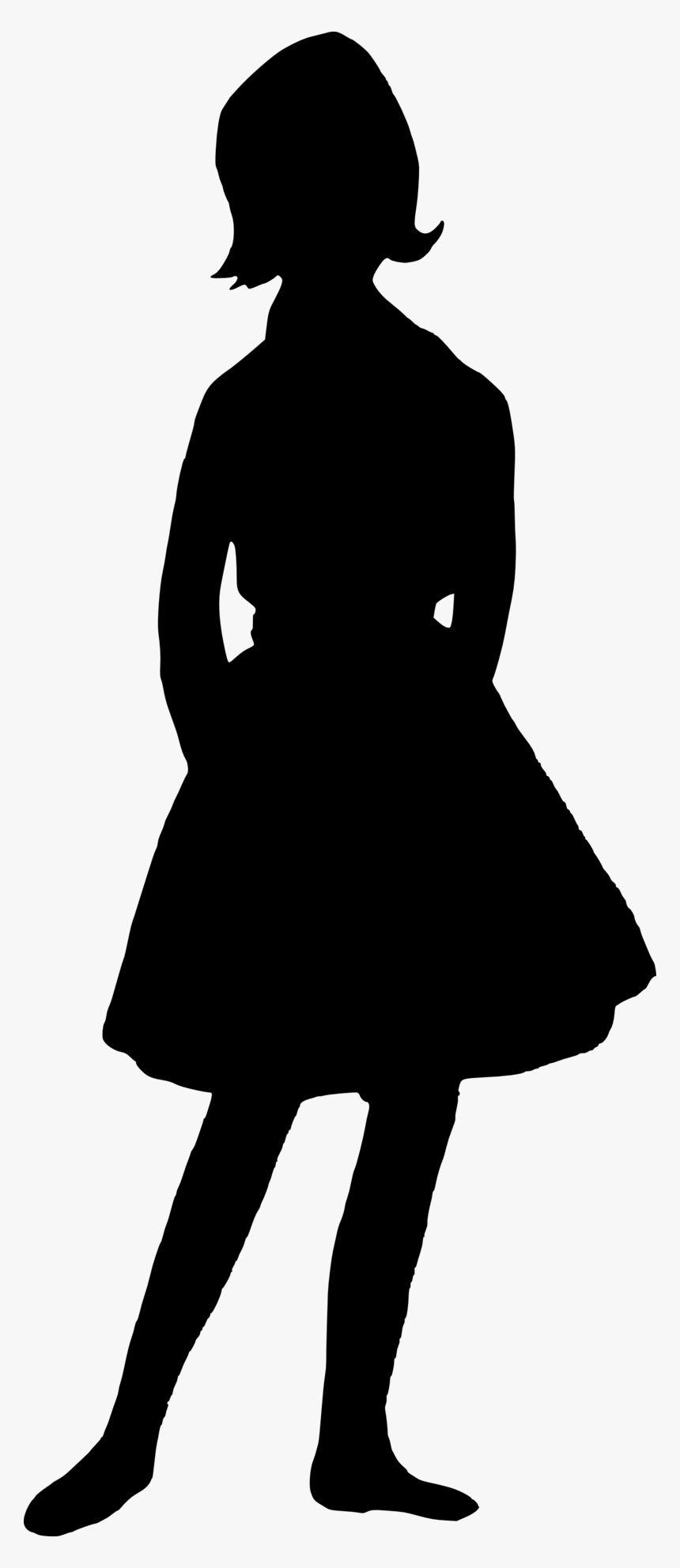 Girl-silhouette - Cute Girl Silhouette Png, Transparent Png