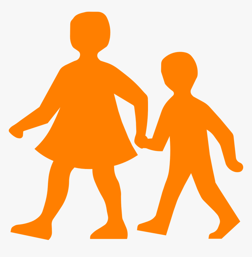 Friends Silhouette Clip Art - Children Walking Clip Art, HD Png Download