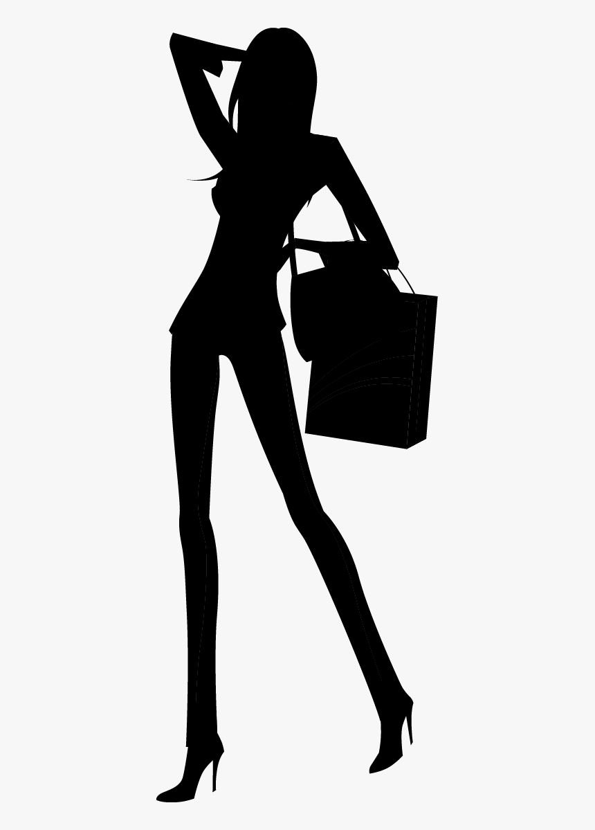 Fashion Girl Silhouette Png Clip Art Transparent Stock - Fashion Girl Silhouette Png, Png Download