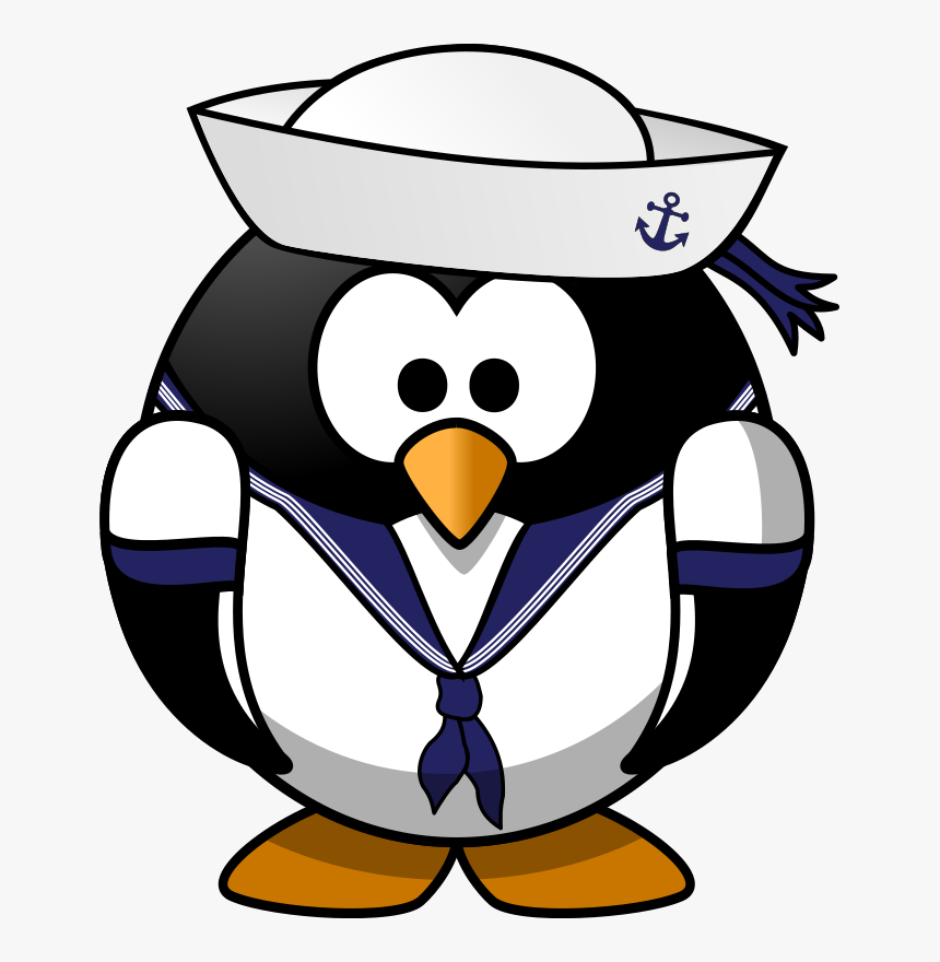 Penguin Sailor Clipart, HD Png Download