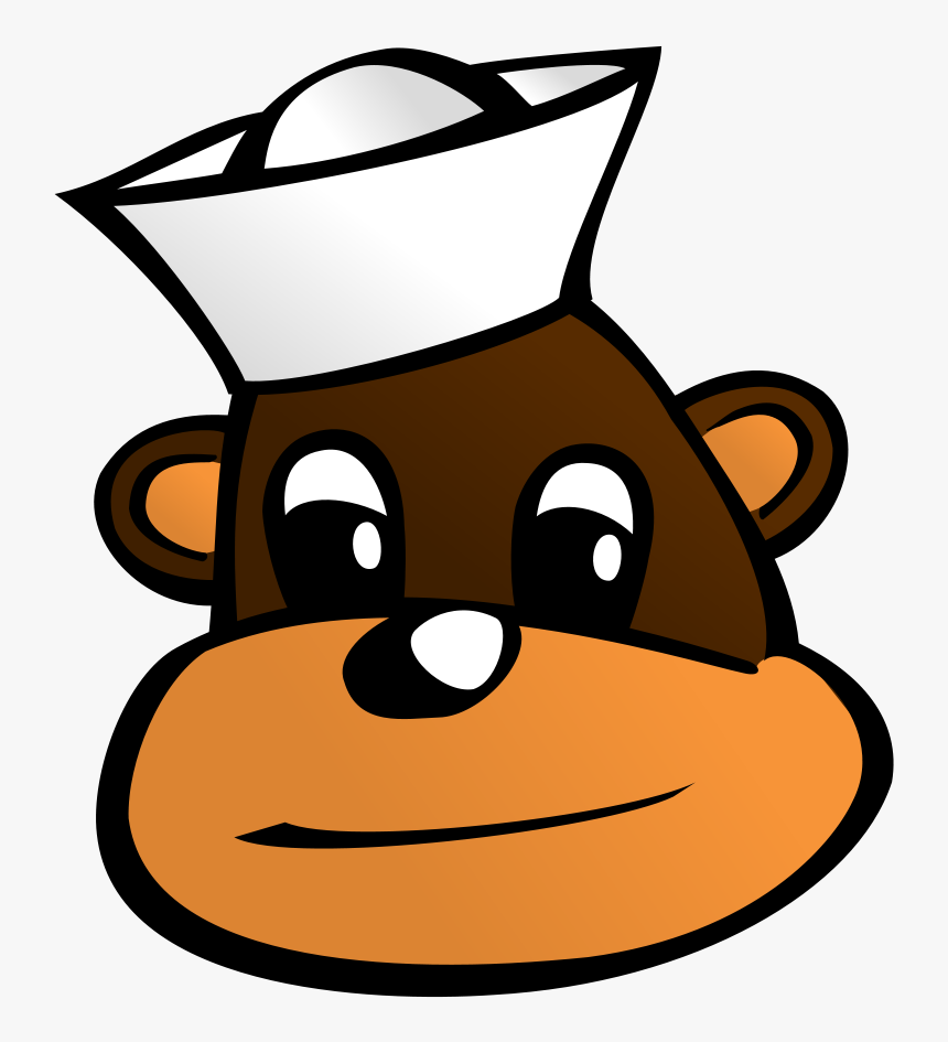 Sailor Monkey Svg Clip Arts - Monkey With Hat Cartoon, HD Png Download