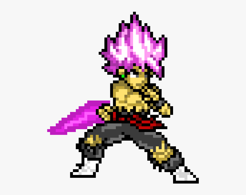 Goku Black Rose Png - Goku Black Pixel Art, Transparent Png