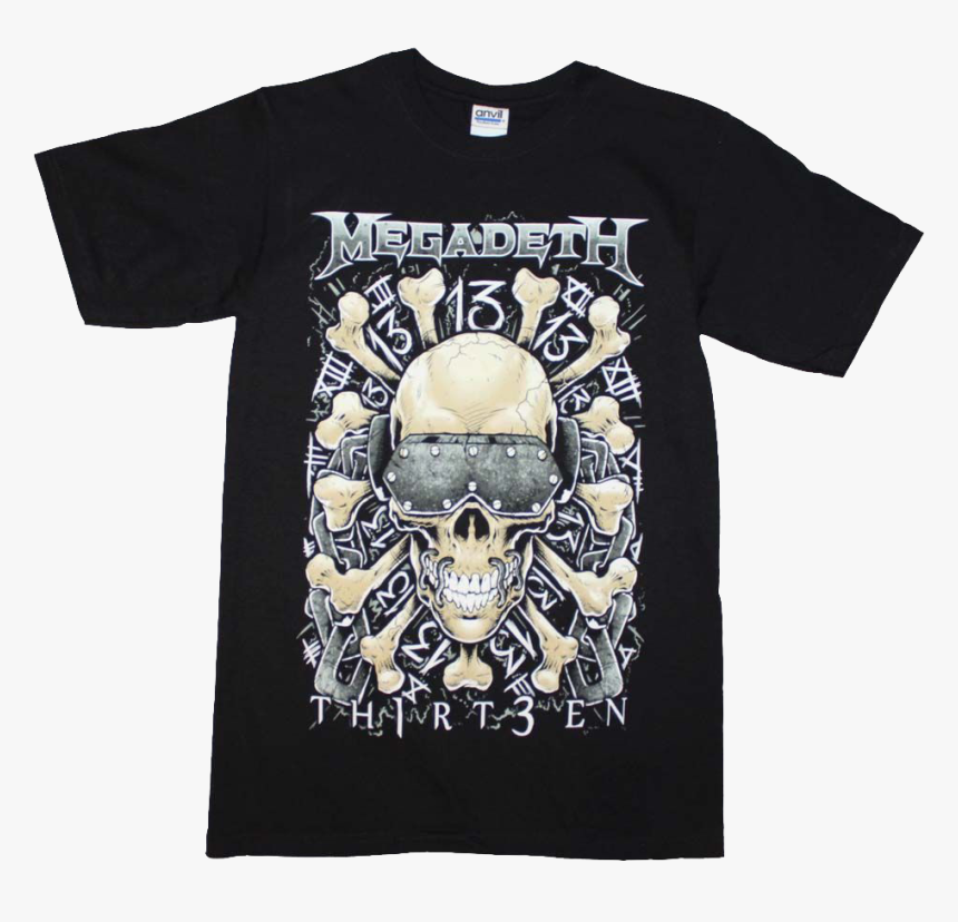 Megadeth T Shirt - Megadeth Thirteen T Shirt, HD Png Download