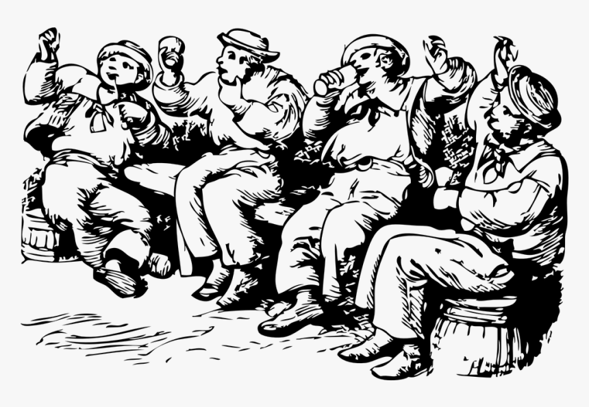 Drunken Sailor Png - People Gathering Artwork, Transparent Png