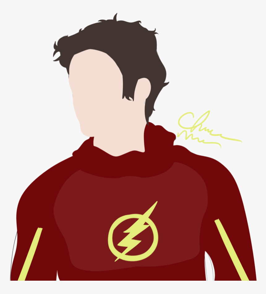 Barry Allen Colored By Christianmccabeart - Illustration, HD Png Download