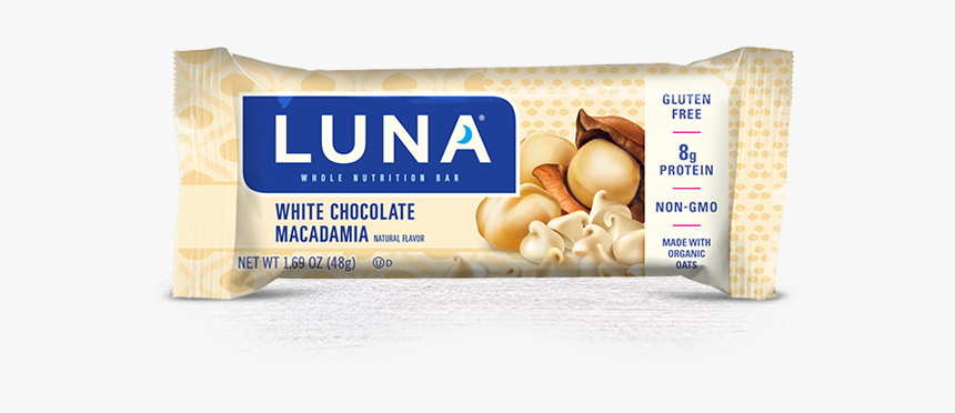 White Chocolate Macadamia Flavor Packaging - Peanut Butter Luna Bars, HD Png Download