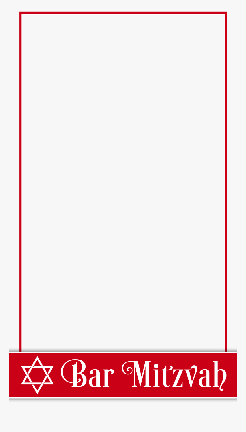 Free Red And White Bar Mitzvah Snapchat Geofilter - Paper Product, HD Png Download