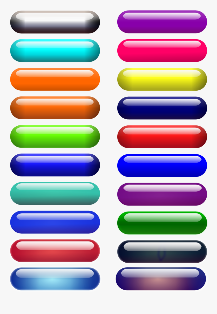 Glossy Pill Button, HD Png Download