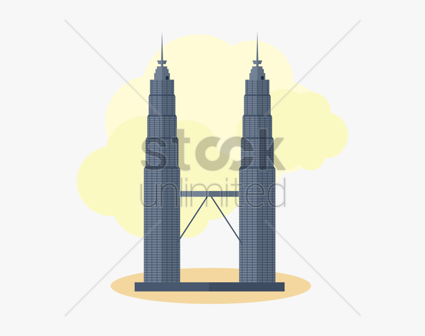 Download Skyscraper Clipart Petronas Towers World Trade - Petronas Twin Towers Illustration, HD Png Download
