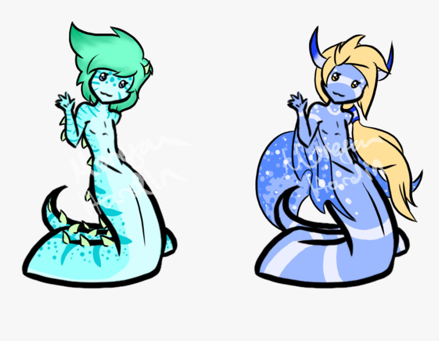 Blue Naga Adopts - Cartoon, HD Png Download