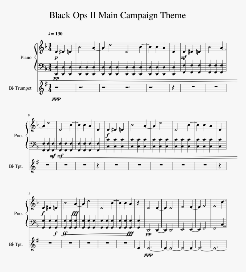 Bo2 Theme On Piano, HD Png Download