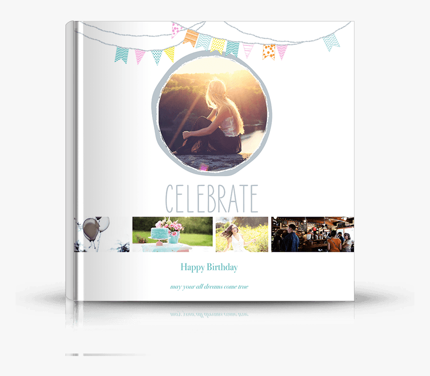 Front Photo Book Cover Designed For Birthday Party, - Birthday Photo Book Design, HD Png Download