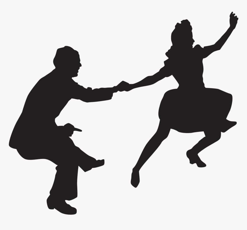 Swing Dance Silhouette Png, Transparent Png