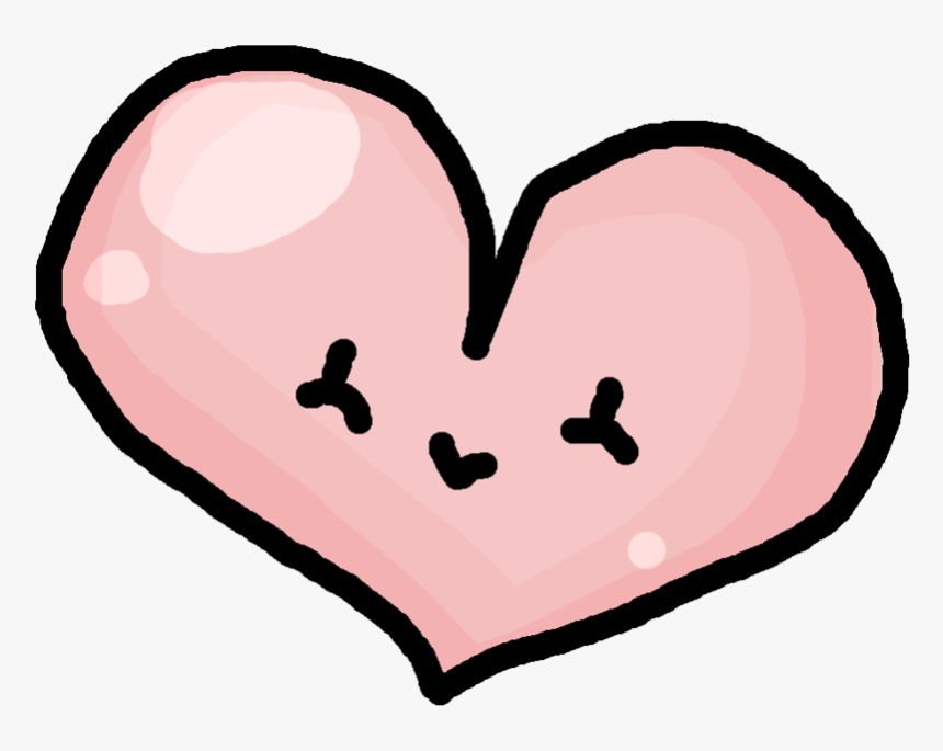 Heart Kavaii Love Clip Art - Heart Png Transparent Kawaii, Png Download