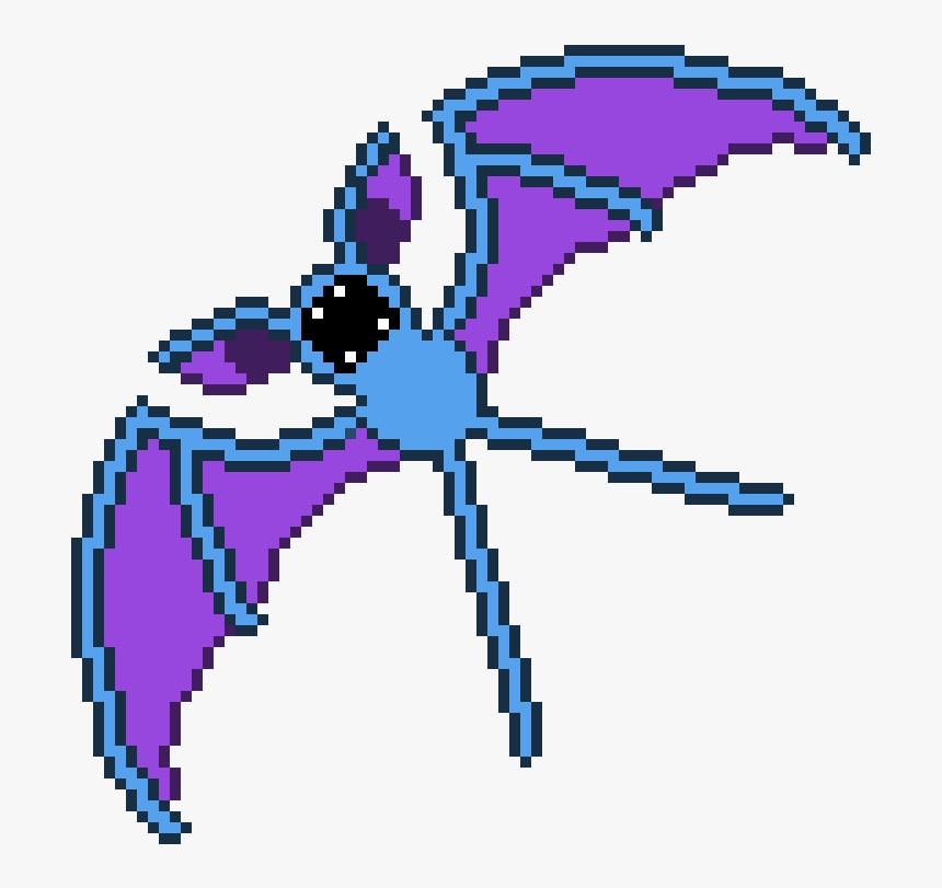 Zubat Pixel Art, HD Png Download