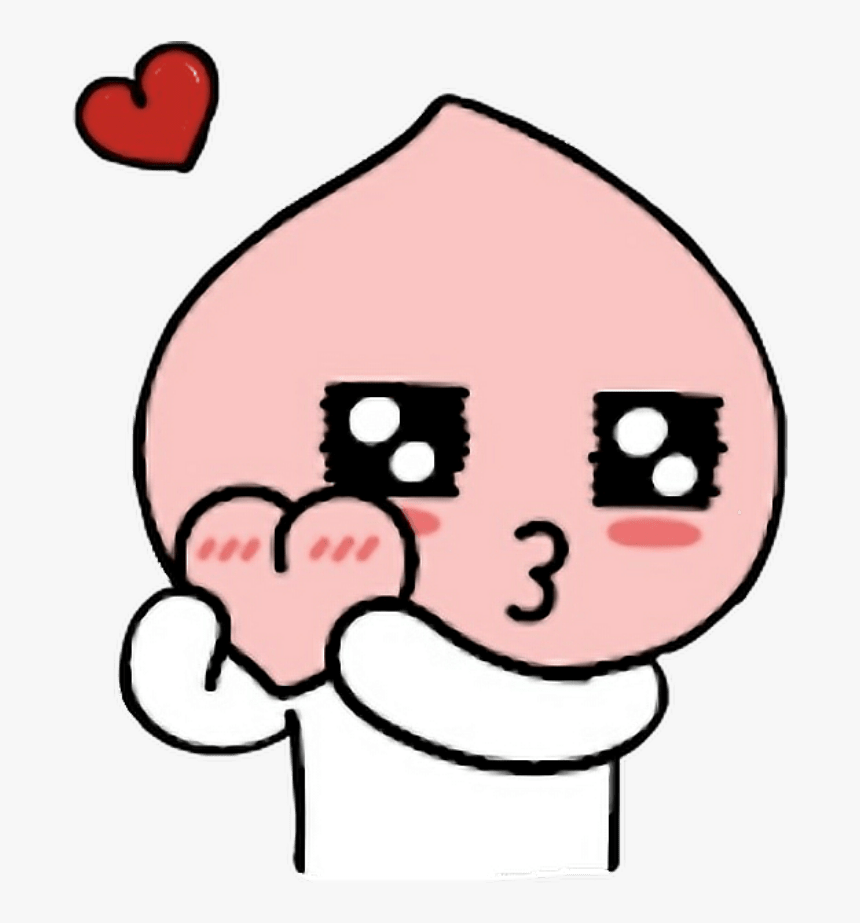 Apeach Kakao Kakaofriends Bts Heart Peach Cutekawaii - Kakao Friends Apeach Png, Transparent Png