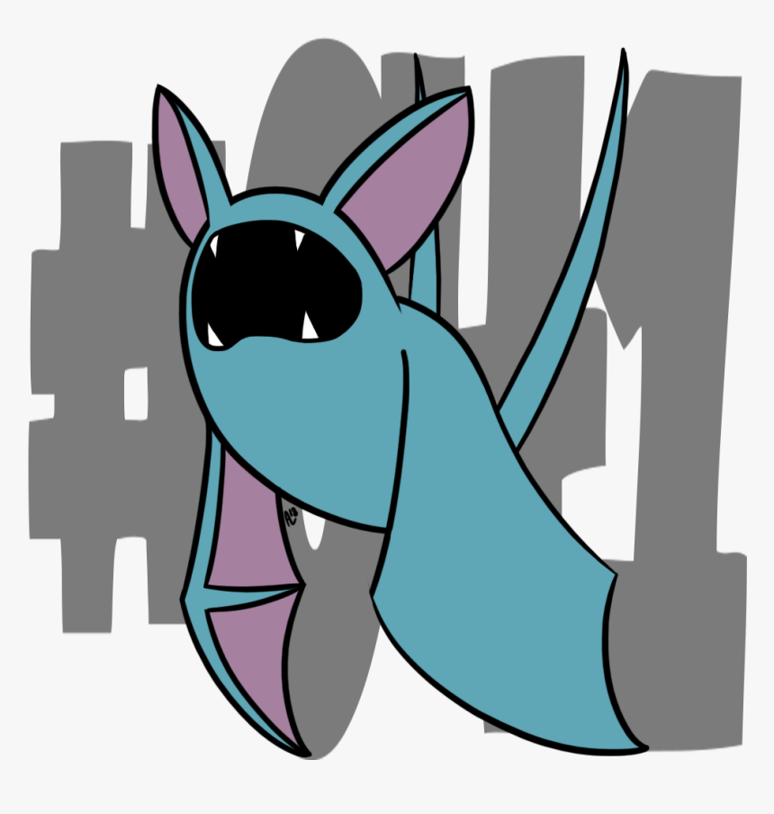 041 Zubat - Cartoon, HD Png Download