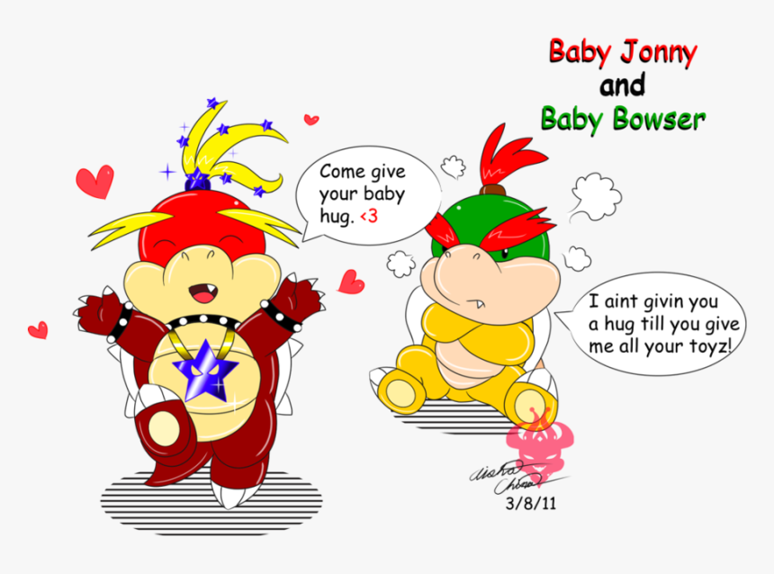 Baby Jonny And Baby Bowser - Cartoon, HD Png Download