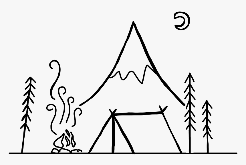 Transparent Camp Fire Png - Drawing Camp Fire, Png Download