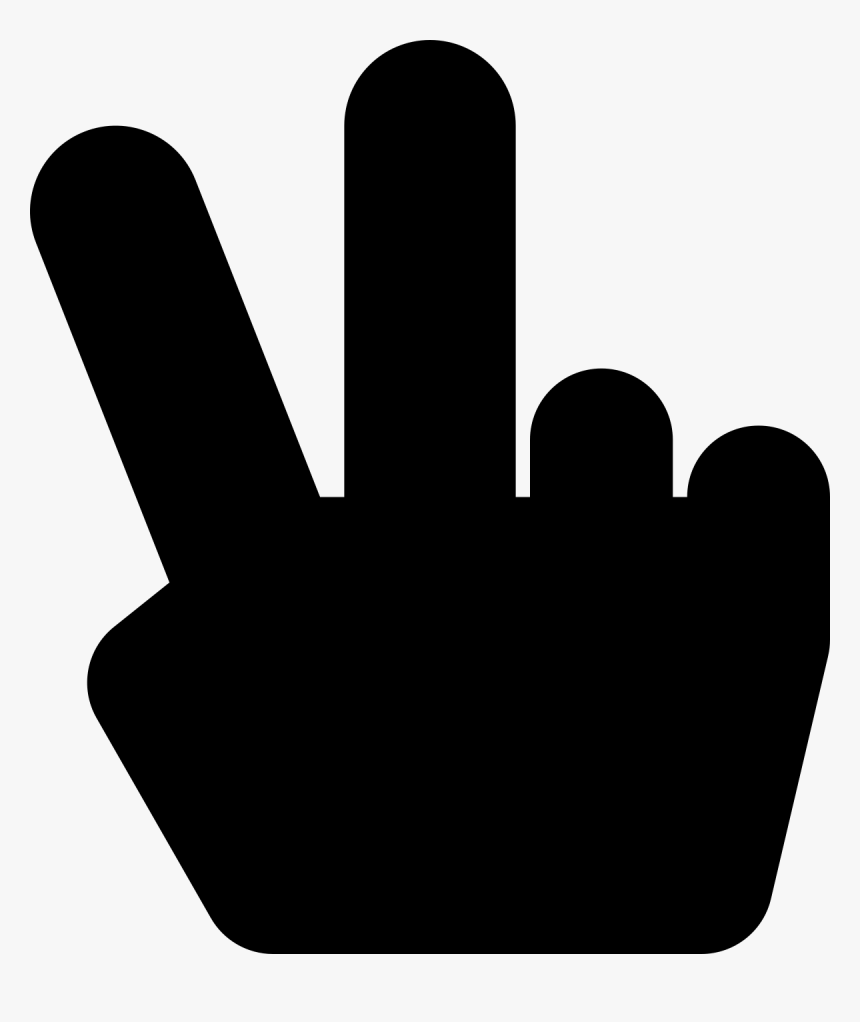 Font Awesome 5 Solid Hand-peace - Illustration, HD Png Download